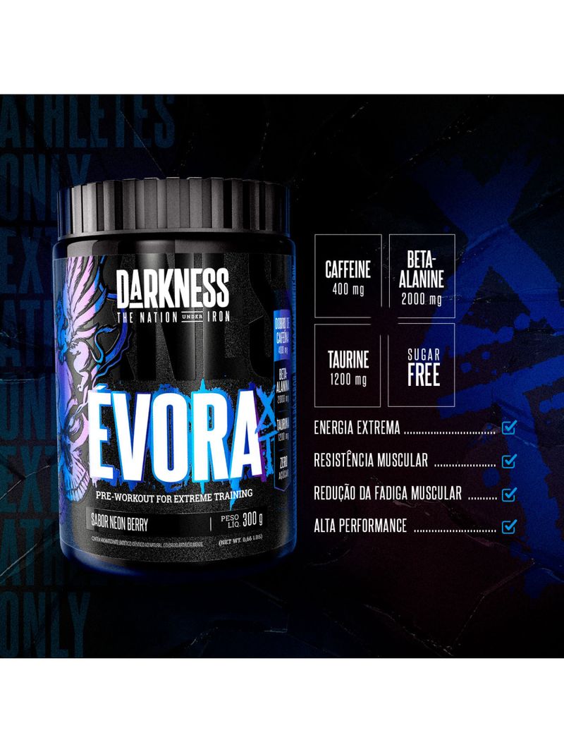 Pré-Treino Évora XT Neon Berry 300g Darkness