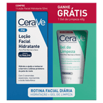 Kit Hidratante Loção Facial Cerave PM 52ml Grátis Gel de Limpeza 40g