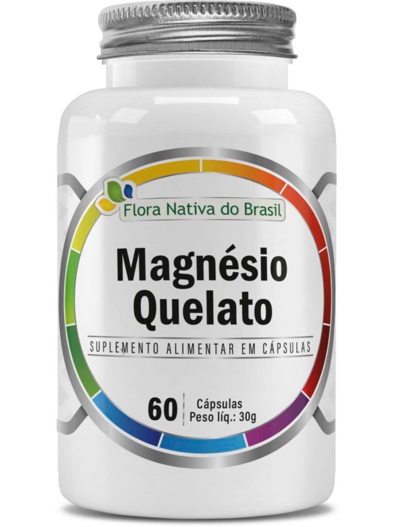 Magnésio Quelato Energia Ossos 60 Cápsulas Flora Nativa