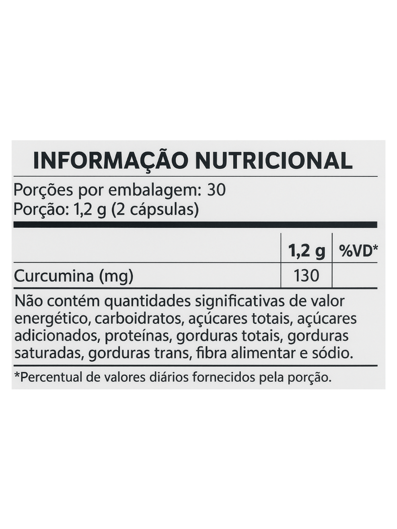 Cúrcuma Longa Suplemento 500mg 60 Cápsulas Qualy Nutri