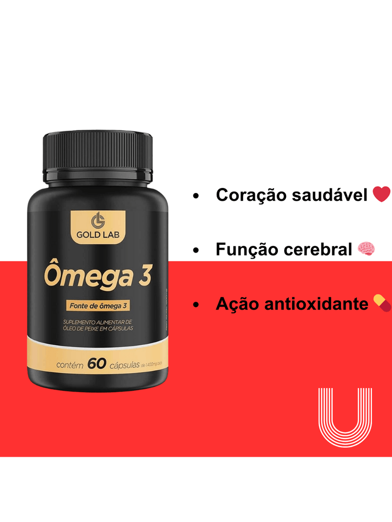 Ômega 3 C/60 Cápsulas - Gold Lab