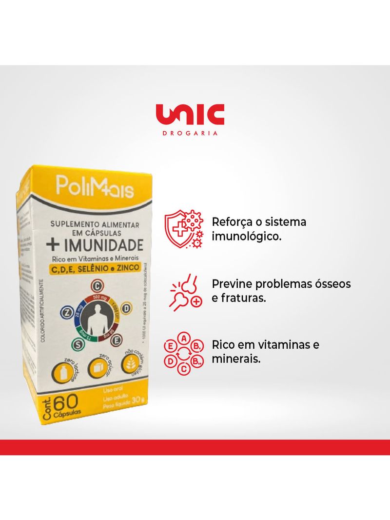 PoliMais + Imunidade C/60 Cápsulas - Nutriex