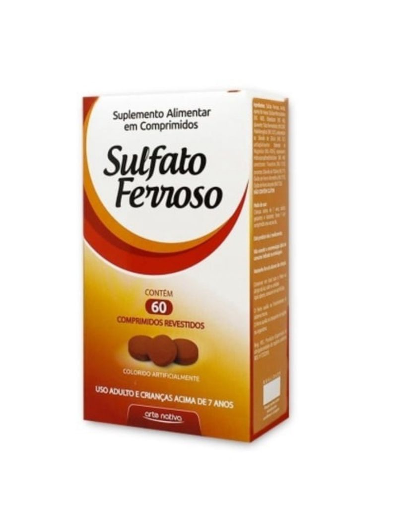 Sulfato Ferroso 270MG C/60 Comprimidos - Arte Nativa