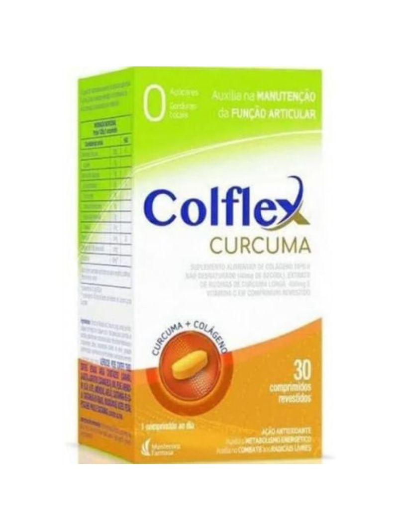 Colflex Curcuma Colágeno Tipo II 30 Comprimidos Mantecorp
