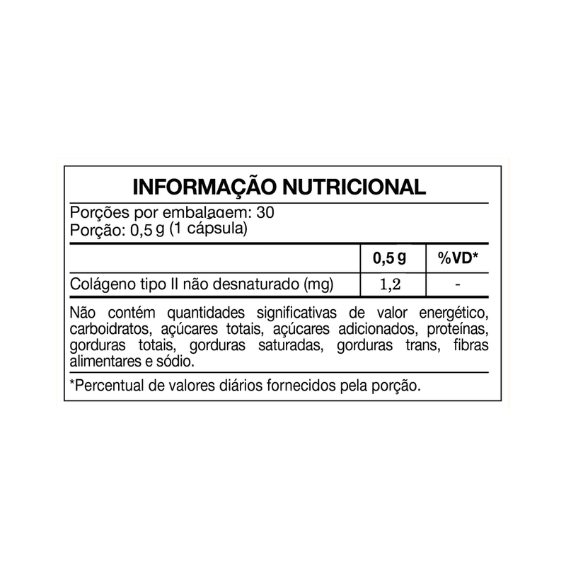 Condrigen Colágeno Tipo II 40mg com 30 Cápsulas Maxinutri