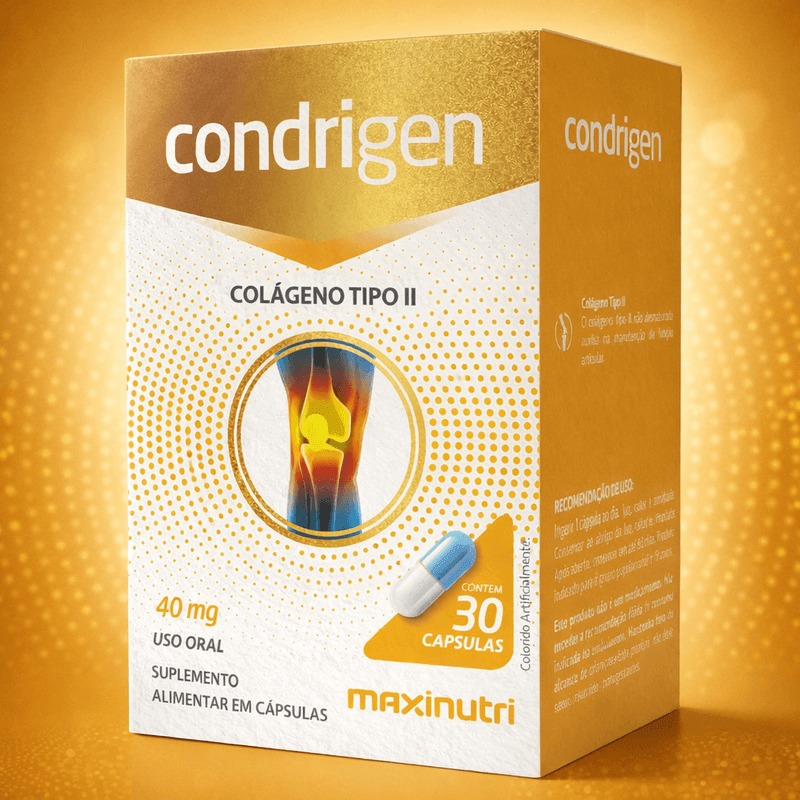 Condrigen Colágeno Tipo II 40mg com 30 Cápsulas Maxinutri