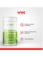 Vitamina E 400mg 60 Cápsulas Good Vit