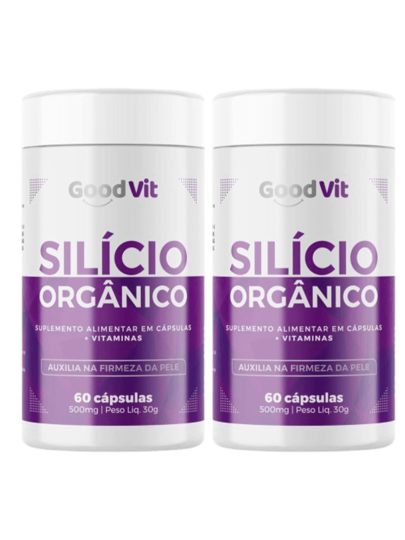 Kit 2x Silício Orgânico Cabelos Pele e Unhas 60 Cápsulas Good Vit