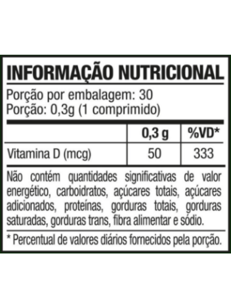 Vitamina D3 Bionatus 30 Comprimidos - Imunidade