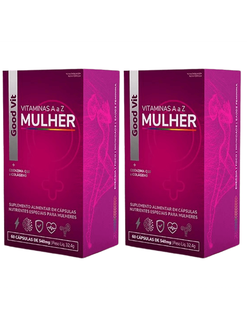 Kit C/2 Vitamina A a Z Mulher C/60 Cápsulas - Good Vit