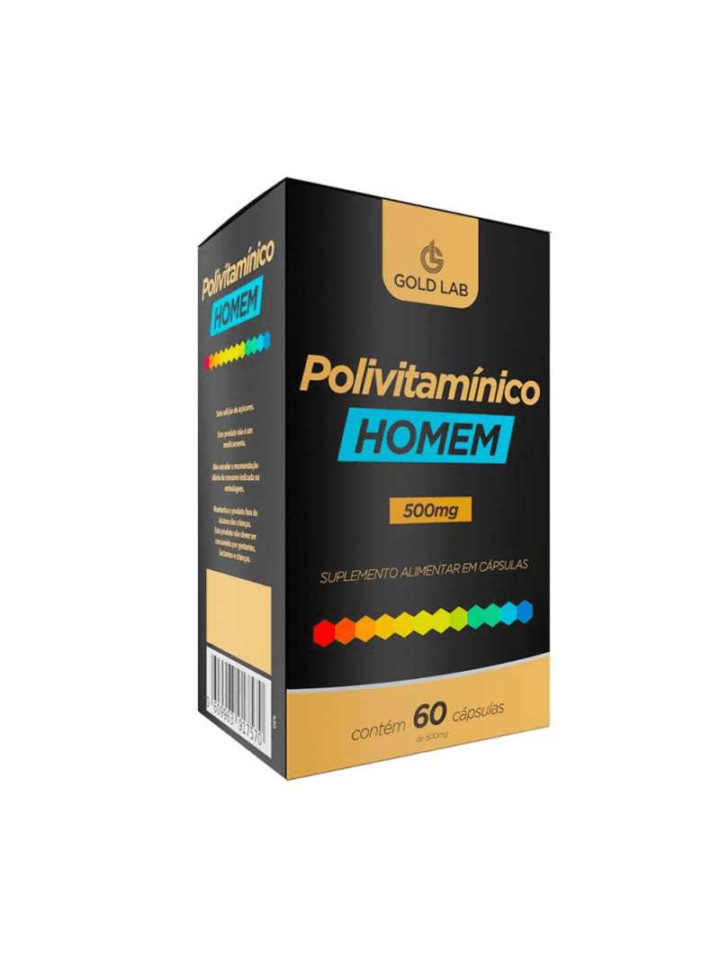 Polivitamínico Homem Multivitaminas 60 Cápsulas Gold Lab