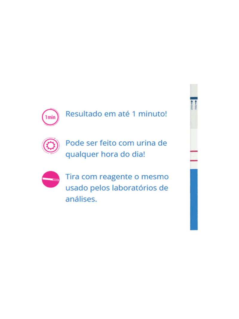 Teste de Gravidez Confira Tira Reagente