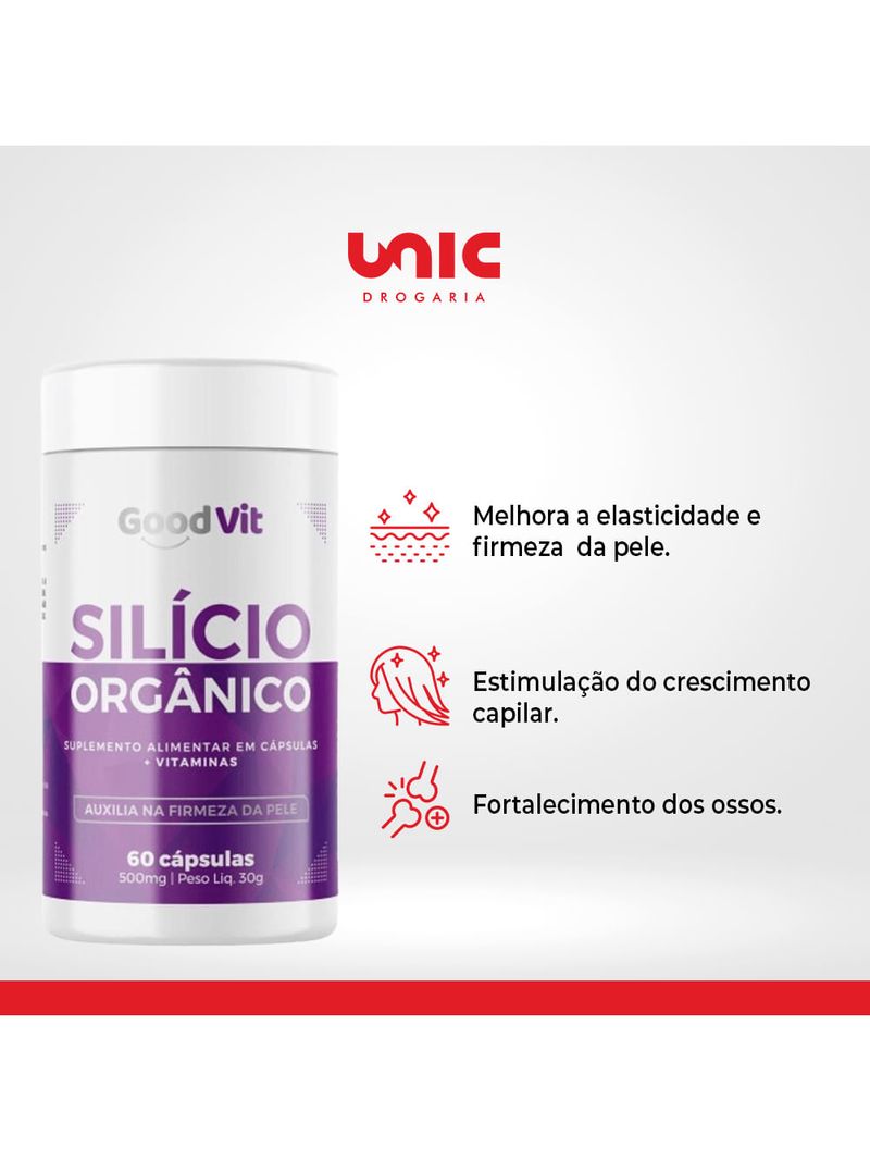 Silício Orgânico Cabelos Pele e Unhas 60 Cápsulas Good Vit