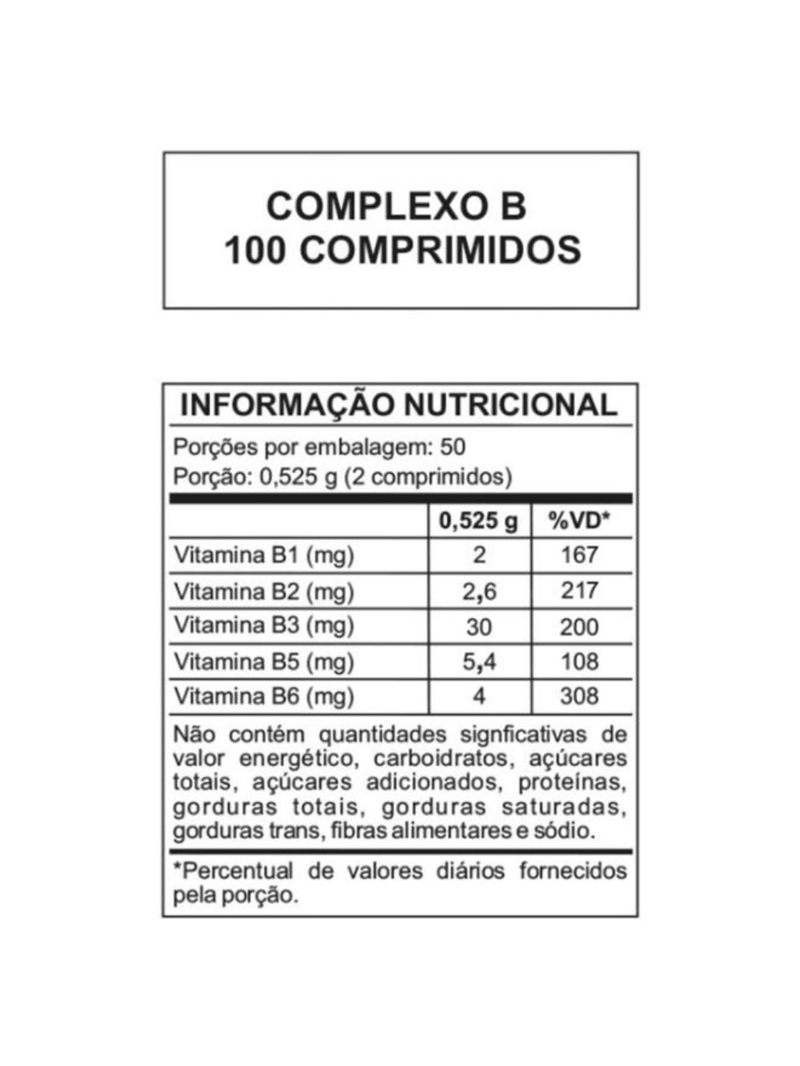 Complexo B C/100 Comprimidos - Arte Nativa