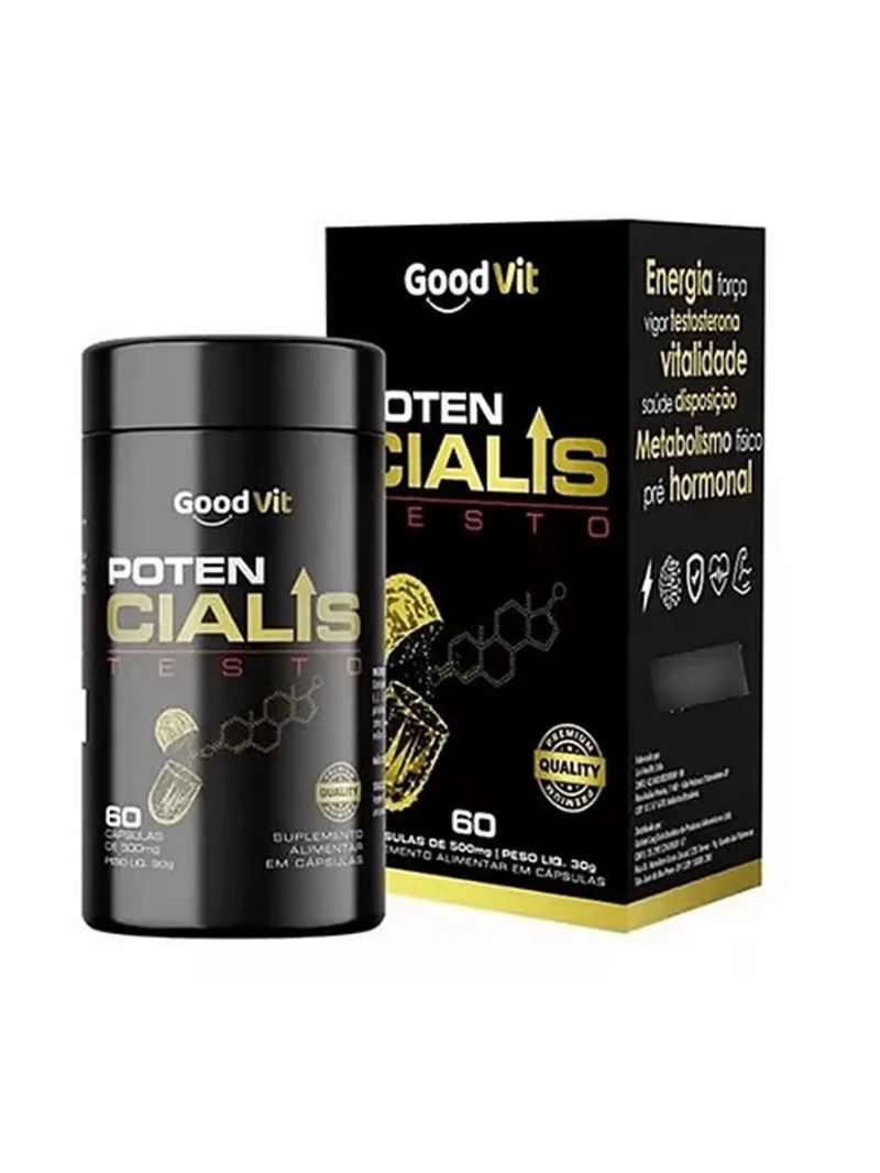 Poten Cialis Testo Energia Homem 60 Cápsulas Good Vit
