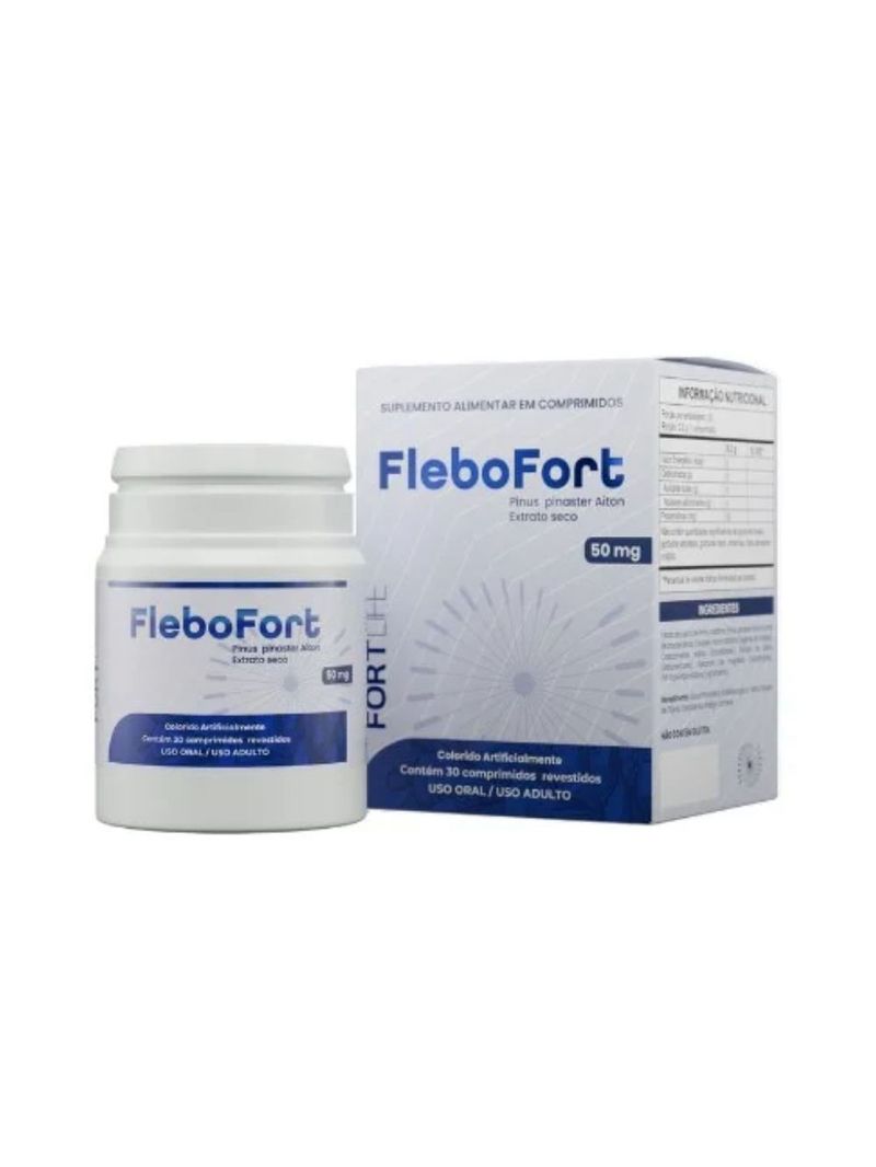 Suplemento Alimentar FleboFort com 30 Comprimidos FortLife
