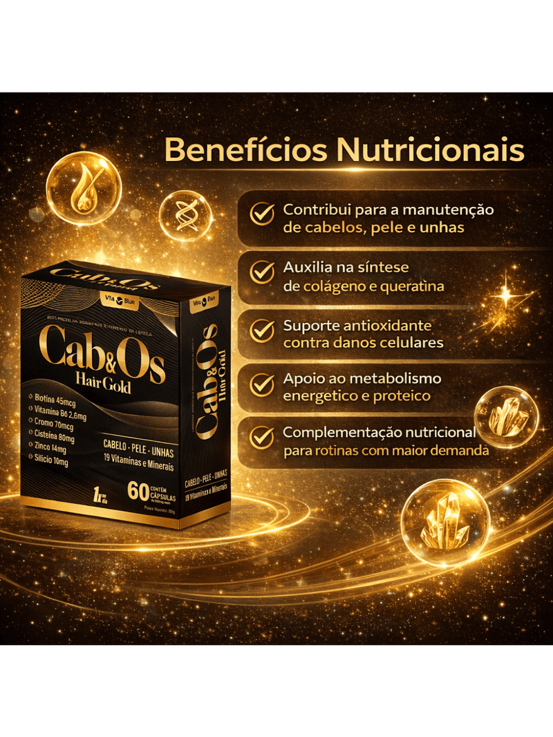 Cab&os Hair Gold C/60 Cápsulas - Vita Blue