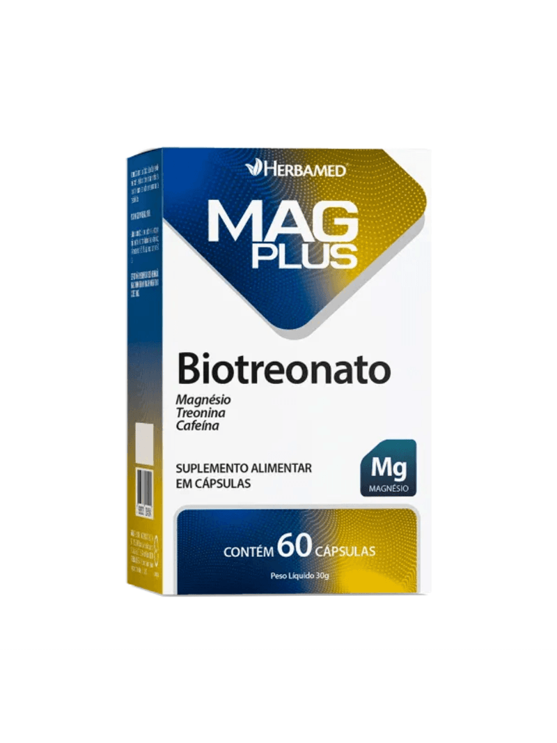 Mag Plus Biotreonato C/60 Cápsulas - Herbamed