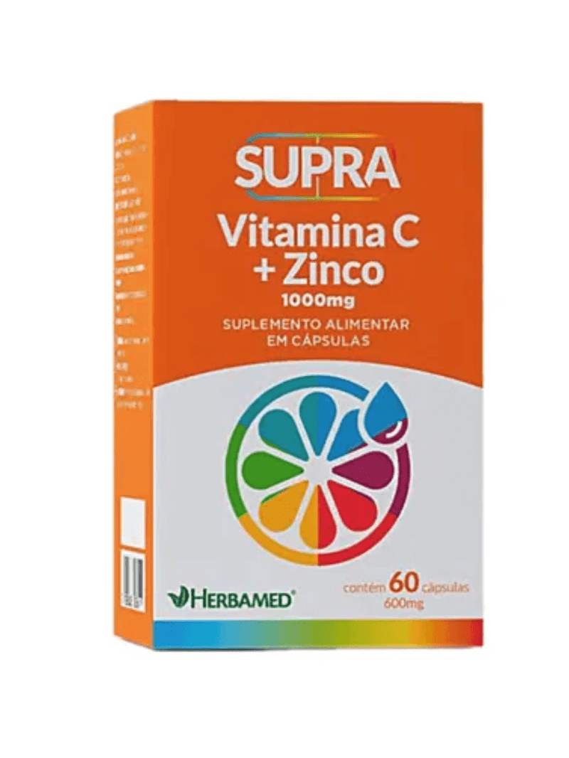 Supra Vitamina C + Zinco C/60 Cápsulas - Herbamed