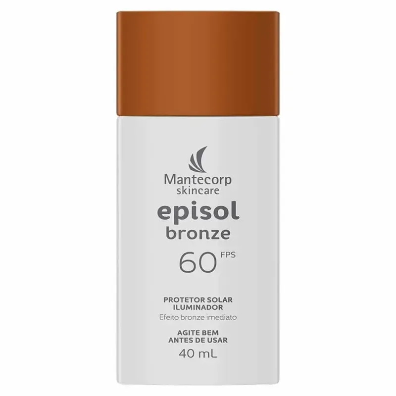 Mantecorp Skincare Protetor Solar Iluminador Episol FPS 60 40ml Bronze com efeito glow e alta proteção UVA/UVB