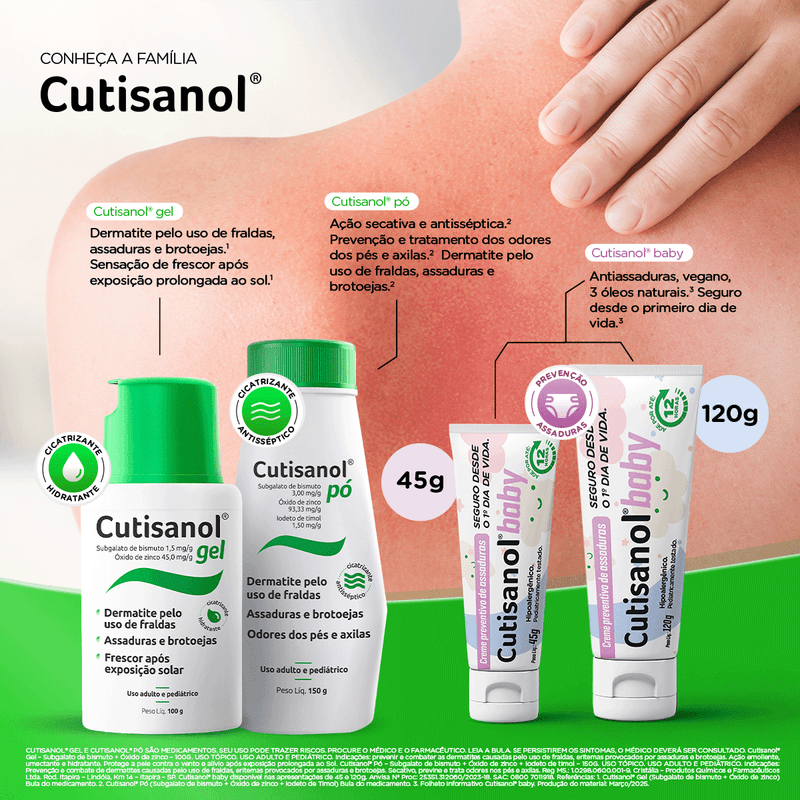 Cutisanol Gel Adulto e Pediátrico - 100g