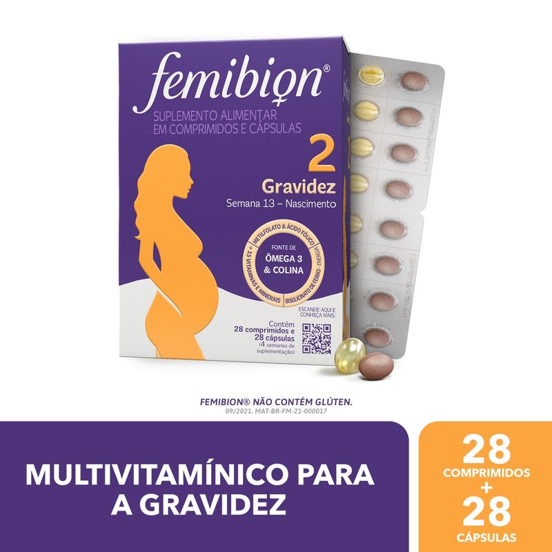 Suplemento Alimentar Femibion 2 Gravidez Cápsulas 56 Unidades