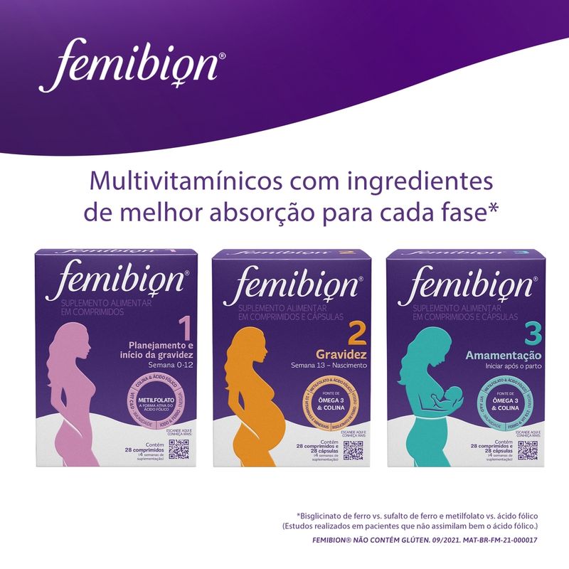 Suplemento Alimentar Femibion 2 Gravidez Cápsulas 56 Unidades