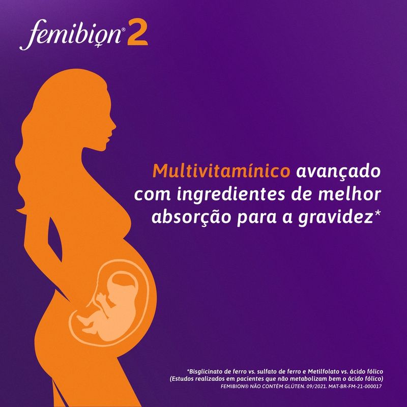 Suplemento Alimentar Femibion 2 Gravidez Cápsulas 56 Unidades