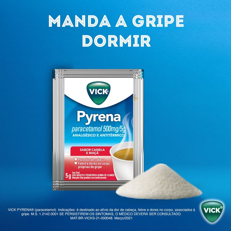 Vick Pyrena 500mg Canela e Maçã 5g - 1 Envelope