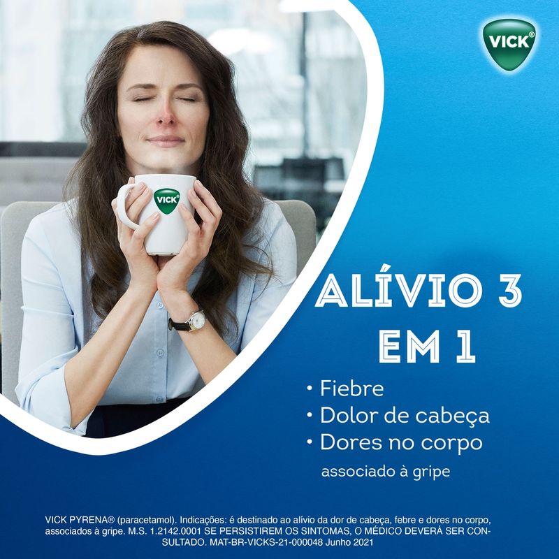 Vick Pyrena 500mg Canela e Maçã 5g - 1 Envelope