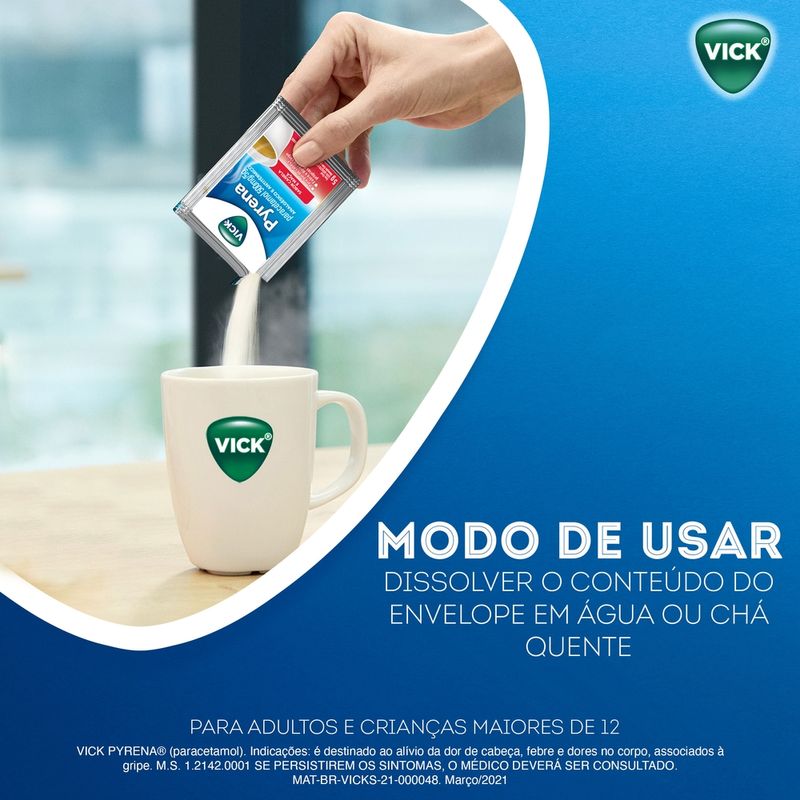 Vick Pyrena 500mg Canela e Maçã 5g - 1 Envelope