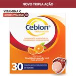 Cebion Tripla Ação Laranja - 30 Comprimidos Efervescentes