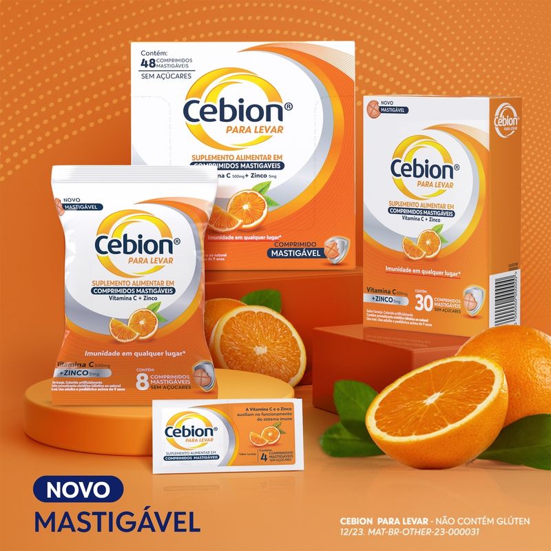 CEBION LAR VIT C+ZINCO 500MG 4CPR MAST