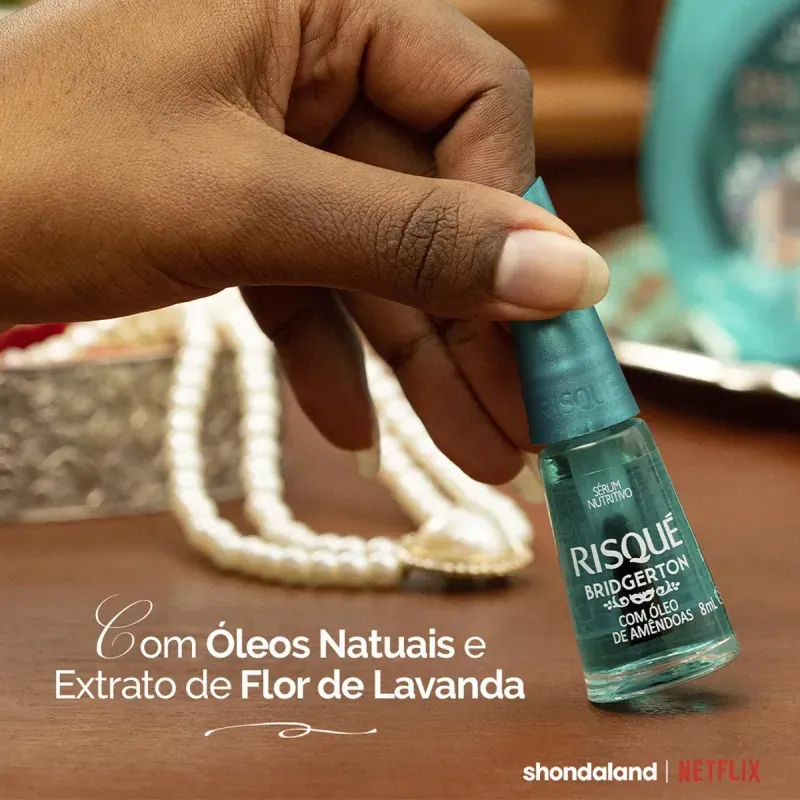 Risqué Esmalte Sérum Bridgerton Nutritivo com Óleo de Amêndoas Frasco 8ml