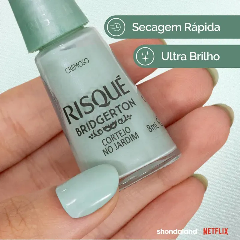 Risqué Esmalte Cremoso Bridgerton Cortejo no Jardim 8ml