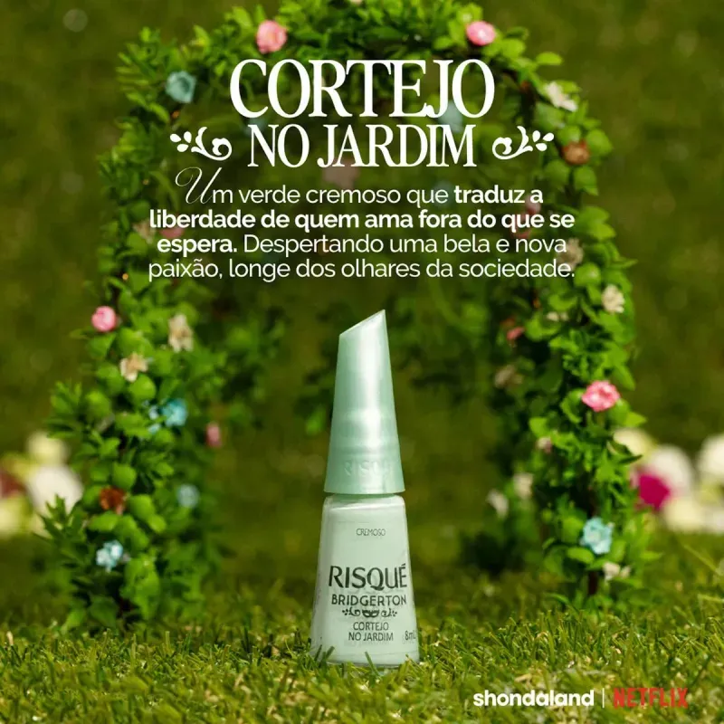 Risqué Esmalte Cremoso Bridgerton Cortejo no Jardim 8ml