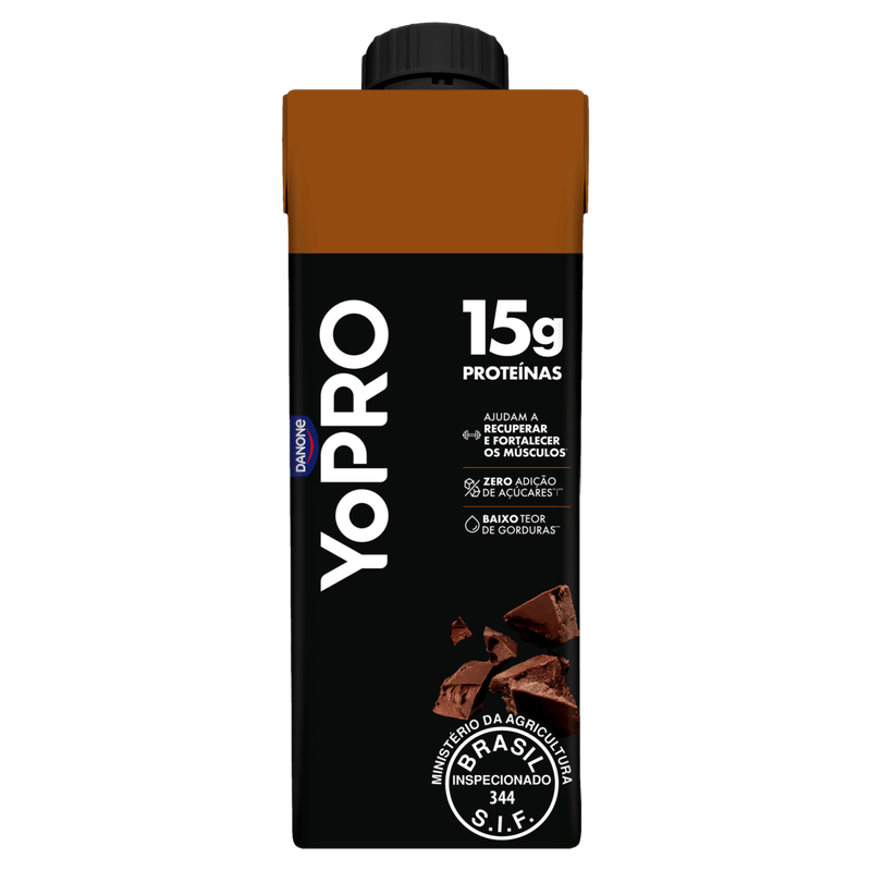 Bebida Láctea Shake Chocolate Yopro 15g de Proteínas Zero Lactose - 250ml