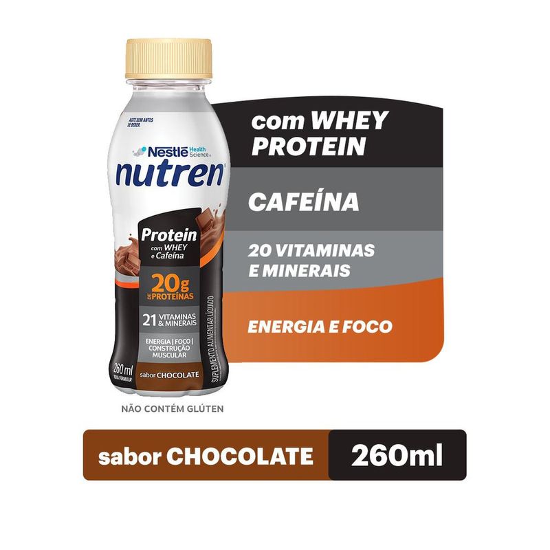 Suplemento Alimentar Nutren Protein Whey 20g de proteínas Chocolate - 260mL