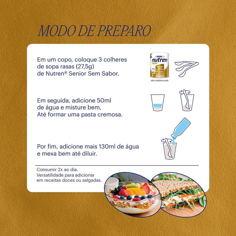 Suplemento Alimentar Nutren Senior Sem Sabor - 740g