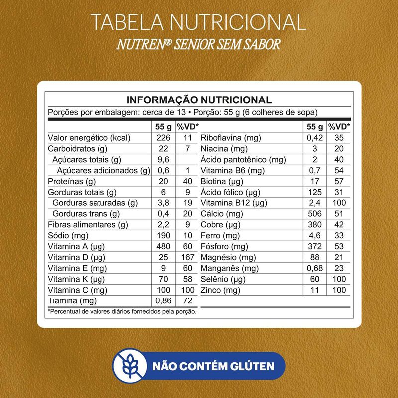 Suplemento Alimentar Nutren Senior Sem Sabor - 740g