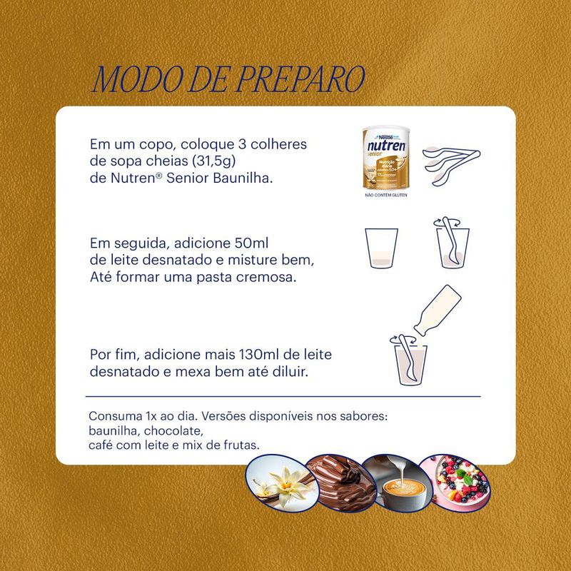 Complemento Alimentar Nutren Senior Café com Leite - 370g