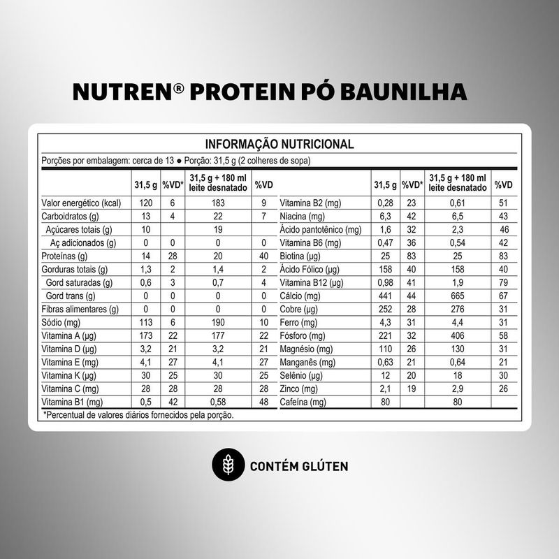 Suplemento Alimentar Nutren Protein Baunilha - 800g