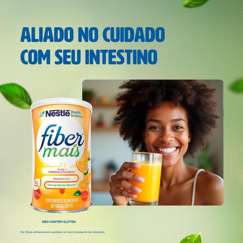 Suplemento Alimentar de Fibras Fibermais Laranja - 170g