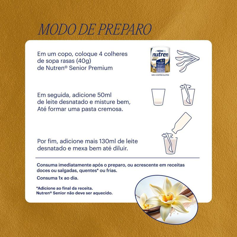 Suplemento Alimentar Nutren Senior Premium Baunilha - 370g