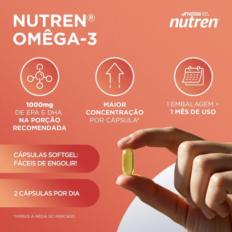 Suplemento Alimentar Nutren Ômega 3 - 60 Cápsulas