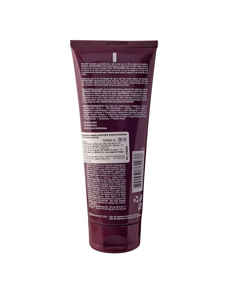 Senscience Inner Restore Deep Moisturizing - Máscara de Hidratação 200ml