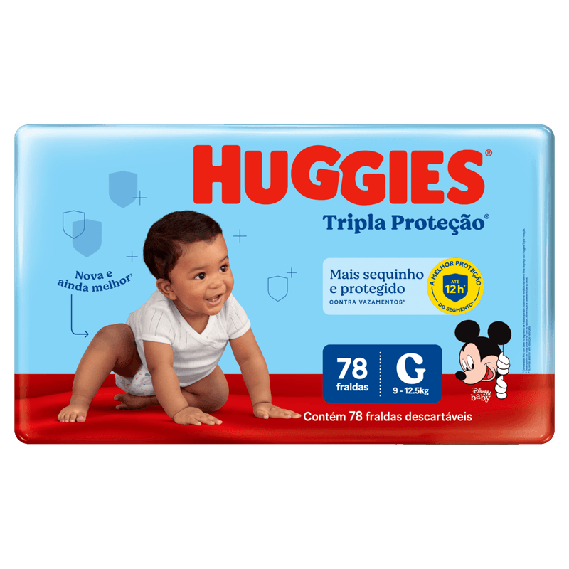 Fralda Huggies Tripla Proteção 78 unidades G