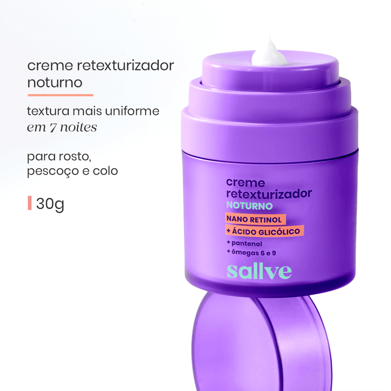 Creme Retexturizador Noturno Sallve - 30g