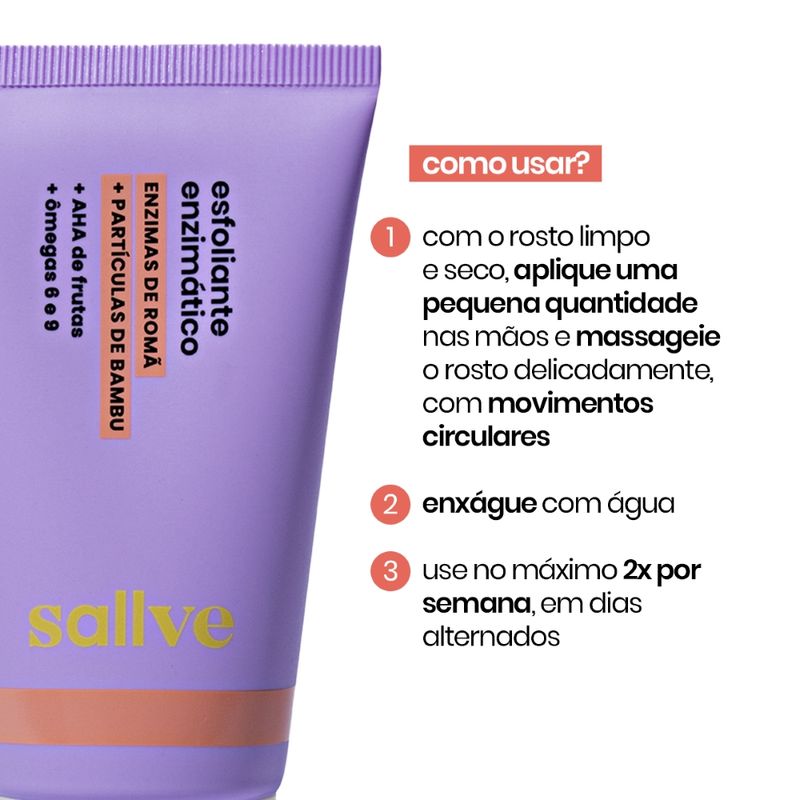 Esfoliante Facial Enzimático Sallve Gel-Espuma - 70g