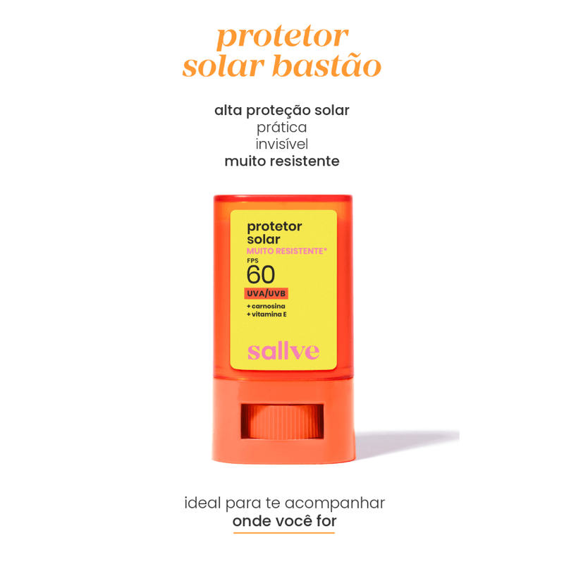Protetor Solar Facial em Bastão FPS 60 Sallve - 15g